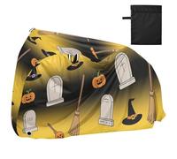 Housse de vélo étanche pour Halloween, citrouille, sorcière, avec trous de verrouillage, pour intérieur et extérieur, convient à la plupart des accessoires pour vélo de montagne