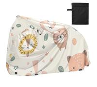 Housse de vélo imperméable avec des visages d'animaux mignons pour l'extérieur avec trous de verrouillage pour intérieur et extérieur, convient à la plupart des para bicicleta imperméables