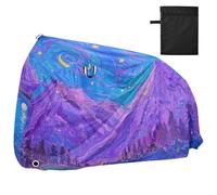 Housse de vélo imperméable bleu violet ciel étoilé avec trous de verrouillage pour intérieur ou extérieur Convient à la plupart des funda para bicicleta imperméable