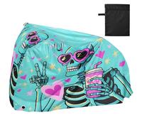 Housse de vélo imperméable pour vélo, cyclomoteur, protection contre la pluie, résistante au vent, protection solaire pour VTT, vélo de route, lunettes de soleil en forme de cœur, monture tête de mort
