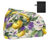 Housse de vélo imperméable pour vélo d'extérieur - Housse de pluie résistante au vent - Protection solaire pour VTT, vélo de route - Motif citron et lavande