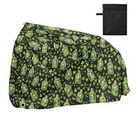 Housse de vélo imperméable pour vélo d'extérieur - Housse de pluie résistante au vent - Protection solaire pour VTT, vélo de route, motif tête de mort et feuilles