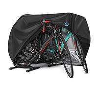 Housse de vélo pour 2 ou 3 vélos d'extérieur, housse de vélo imperméable contre la pluie, le soleil, la poussière, la poussière, le vent avec trou de verrouillage pour vélo de montagne électrique