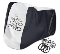 Housse de vélo pour 3 vélos, garage à vélo 210D imperméable de haute qualité pour vélos, bâche de vélo, housse de protection pour vélo, 200 x 105 x 110 cm, housse de protection pour vélo avec sac
