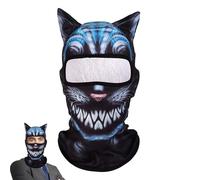Housse de visage pour chat, masque de ski kitty - Protection du visage animal léger 3D respirant avec oreilles | Protection du visage pour chat coupe-vent pour les activités de plein air