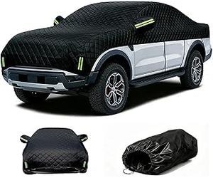 Housse de Voiture Anti-Grêle pour Kaiser-Jeep Commando 1966-1974, 5 Couches Épaisse Imperméable Demi-Housse Protection, Anti-Givre Neige et Rayons UV, Bâche avec Bandes Réfléchissantes-v146