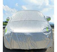 Housse De Voiture Argentée pour Kia Rio (DC JB UB YB 2000-2025 2026),Bâche Auto Aluminium Imperméable Toutes Saisons,Fermeture Éclair,Protection Anti-UV Vent Rayures