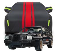 Housse de Voiture Complète pour Audi Sport Quattro 500HP, Étanche Anti-Rayures Anti-UV Bâche de Voiture, Respirante Couverture,Black-Red