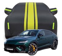 Housse de Voiture Complète pour Lamborghini Urus S 2023 2024 2025 2026, Étanche Anti-Rayures Anti-UV Bâche de Voiture, Respirante Couverture,Black-Yellow