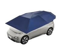 Housse de voiture de 4,6 m - Portable - Tente pare-soleil pliable - Pour garage - Bleu marine