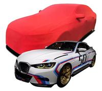 Housse de Voiture d'intérieur pour BMW 3.0 CSL, Protection Complète Anti-Poussière en Velours Élastique, Tissu Élastique Respirant,Red