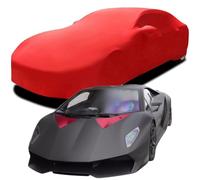 Housse de Voiture d'intérieur pour Lamborghini Sesto Elemento, Protection Complète Anti-Poussière en Velours Élastique, Tissu Élastique Respirant,Red