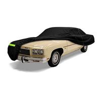 Housse de voiture imperméable compatible avec Chevrolet Impala/Bel Air/Biscayne 1971-1976 berline 2 et 4 portes/couple/Hardtop 210T toutes saisons avec fermeture éclair de porte pour protection contre
