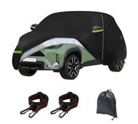Housse de Voiture imperméable Compatible avec Toyota Yaris 2014-2026 XP130 XP150 XP210, 6 Couches, Protection complète Contre Le Soleil, la Pluie, Les UV, la poussière, avec Fermeture éclair de Porte