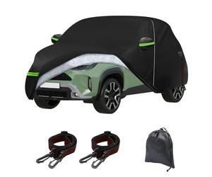 Housse de Voiture imperméable Compatible avec Toyota Yaris 2014-2026 XP130 XP150 XP210, 6 Couches, Protection complète Contre Le Soleil, la Pluie, Les UV, la poussière, avec Fermeture éclair de Porte