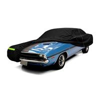 Housse de Voiture imperméable de Rechange pour Dodge Challenger T/A, R/T, 2 Portes à Toit Rigide/Notchback Coupé 210T 1970-1974 - Housse de Voiture Classique Toutes Saisons avec Fermeture éclair de