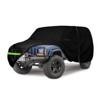 Housse de Voiture imperméable de Rechange pour Jeep Cherokee XJ 1983-2001 2/4 Portes, 6 Couches Toutes Saisons avec Fermeture éclair et Bandes Coupe-Vent pour Protection Contre la Neige, la Pluie, la