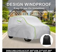Housse De Voiture Imperméable Extérieure Pour Nissan Sakura Dayz Avec Crochet De Corde Coupe-Vent 350X148X145Cm/137,80"X58,27"X57,09" Ton Argenté