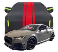 Housse de Voiture ImperméAble pour Audi TT RS Iconic Edition 1 of 100 Limited Edition, RéSistante La Pluie Acide Anti PoussièRe Anti-UV Anti Rayures Housse de Voiture,A-Black-Red