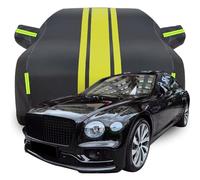 Housse de Voiture ImperméAble pour Bentley Flying Spur Black Edition, RéSistante La Pluie Acide Anti PoussièRe Anti-UV Anti Rayures Housse de Voiture,C-Black-Yellow