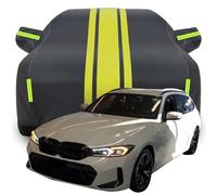 Housse de Voiture ImperméAble pour BMW 320d Touring Edition, RéSistante La Pluie Acide Anti PoussièRe Anti-UV Anti Rayures Housse de Voiture,C-Black-Yellow
