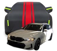 Housse de Voiture ImperméAble pour BMW 320d Touring Edition, RéSistante La Pluie Acide Anti PoussièRe Anti-UV Anti Rayures Housse de Voiture,A-Black-Red