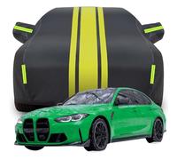 Housse de Voiture ImperméAble pour BMW M3 Competition G80 BMW, RéSistante La Pluie Acide Anti PoussièRe Anti-UV Anti Rayures Housse de Voiture,C-Black-Yellow