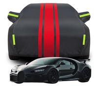 Housse de Voiture ImperméAble pour Bugatti CHIRON Pur Sport ‘C’ Shaped Drift, RéSistante La Pluie Acide Anti PoussièRe Anti-UV Anti Rayures Housse de Voiture,A-Black-Red