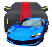Housse de Voiture ImperméAble pour Ferrari 296 GTB, RéSistante La Pluie Acide Anti PoussièRe Anti-UV Anti Rayures Housse de Voiture,A-Black-Red