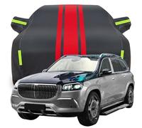 Housse de Voiture ImperméAble pour Mercedes Maybach GLS600 Centennial Edition, RéSistante La Pluie Acide Anti PoussièRe Anti-UV Anti Rayures Housse de Voiture,A-Black-Red