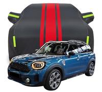 Housse de Voiture ImperméAble pour Mini Cooper SE ALL4 Countryman PHEV Hybrid, RéSistante La Pluie Acide Anti PoussièRe Anti-UV Anti Rayures Housse de Voiture,A-Black-Red