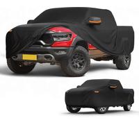 Housse De Voiture ImpermšŠable Toutes Saisons Pour Automobile ExtšŠrieure Anti-Uv Protection Contre Le Soleil Et La Pluie Complššte Pour Dodge pour Ram Noir Bandes RšŠflšŠchissantes
