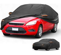 Housse De Voiture ImpermšŠable Toutes Saisons Protection Contre Le Soleil Et La Pluie Pour Ford Focus Berline Film En Aluminium Noir Avec Bandes RšŠflšŠchissantes