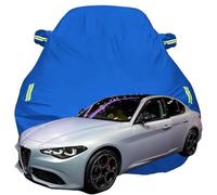 Housse de Voiture pour Alfa Romeo Giulia, Anti-Rayures Anti-UV Étanche Oxford Bâche de Voiture, Toute la Météo Respirante Couverture,Blue-Plus-Cotton