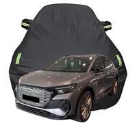 Housse de Voiture pour Audi Q4 45 e-tron Quattro (265hp), Housse de Voiture imperméable et Respirante par Tous Les Temps, Oxford Respirante Couverture,Black-Plus-Cotton