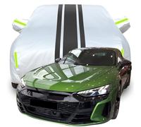 Housse de Voiture pour Audi RS e tron GT 598hp, Anti-Rayures Anti-UV Étanche Bâche de Voiture, Toute la Météo Respirante Couverture,B-Silver-Black