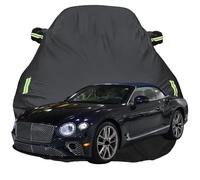 Housse de Voiture pour Bentley Continental GT Convertible, Anti-Rayures Anti-UV Étanche Oxford Bâche de Voiture, Toute la Météo Respirante Couverture,Black-Plus-Cotton