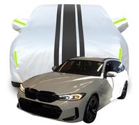 Housse de Voiture pour BMW 320d Touring Edition, Protection Solaire Coupe Vent Anti Poussière Housse de Voiture Exterieur Bache de Protection,B-Silver-Black
