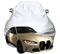 Housse de Voiture pour BMW M3 Competition, Anti-Rayures Anti-UV Étanche Oxford Bâche de Voiture, Toute la Météo Respirante Couverture,Silver-Plus-Cotton