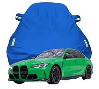 Housse de Voiture pour BMW M3 Competition G80 BMW, Anti-Rayures Anti-UV Étanche Oxford Bâche de Voiture, Toute la Météo Respirante Couverture,Blue-Plus-Cotton