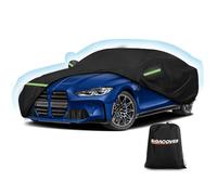 Housse de Voiture pour BMW M4/4 Series 420i 428i 430i 435i 440i/4 coupé, Tissu Oxford 210D imperméable et Housse en Coton avec Fermeture éclair, Coupe-Vent, résistante à Toutes Les intempéries