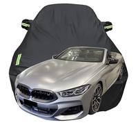 Housse de Voiture pour BMW M850i Cabriolet, Anti-Rayures Anti-UV Étanche Oxford Bâche de Voiture, Toute la Météo Respirante Couverture,Black-Plus-Cotton