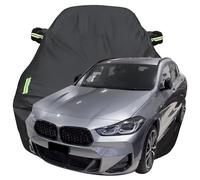 Housse de Voiture pour BMW X2 SUV, Anti-Rayures Anti-UV Étanche Oxford Bâche de Voiture, Toute la Météo Respirante Couverture,Black-Plus-Cotton