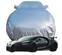 Housse de Voiture pour Bugatti CHIRON Pur Sport ‘C’ Shaped Drift, Housse de Protection Imperméable à l'eau la Poussière avec Poche Miroir,Silver