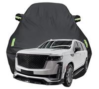 Housse de Voiture pour Cadillac Escalade by MANSORY, Housse de Protection Imperméable à l'eau la Poussière, avec Poche Miroir,Black-Plus-Cotton