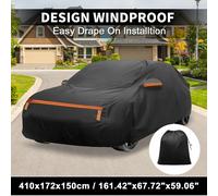 Housse De Voiture Pour Daihatsu Rocky Film En Aluminium Coton ExtšŠrieur Housse Voiture Complššte Toutes Saisons šŠtanche Coupe-Vent Protection Soleil, Pluie Neige Fermeture šŠclair