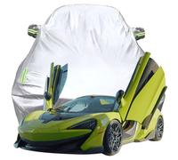 Housse de Voiture pour GTA Real-Life Version: McLaren 600 LT | McLaren, Housse de Protection Imperméable à l'eau la Poussière avec Poche Miroir,Silver-Plus-Cotton