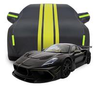 Housse de Voiture pour Maserati MC20 First Edition Maserati Mansory, Protection Solaire Coupe Vent Anti Poussière Housse de Voiture Exterieur Bache de Protection,C-Black-Yellow