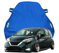 Housse de Voiture pour Nissan Note, Anti-Rayures Anti-UV Étanche Oxford Bâche de Voiture, Toute la Météo Respirante Couverture,Blue-Plus-Cotton