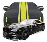Housse de Voiture pour Rolls Royce Dawn Rolls Royce Mansory, Protection Solaire Coupe Vent Anti Poussière Housse de Voiture Exterieur Bache de Protection,C-Black-Yellow